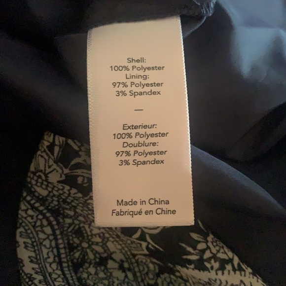 LIKELY Babydoll Dress 6 Georgette Navy White Paisley Coquette Girl Feminine - Picture 11 of 11